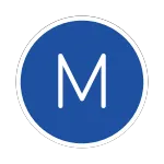 Circled M SVG Icon